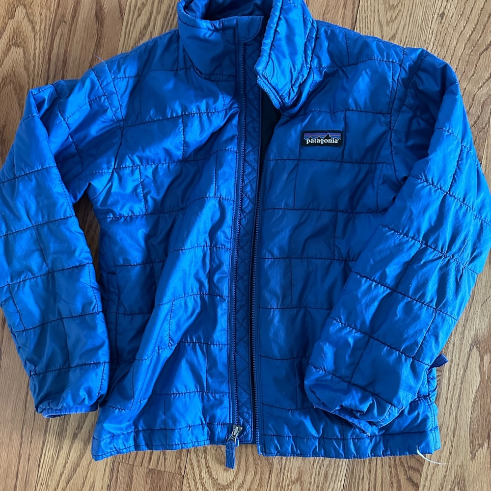 Patagonia Kids Bright Blue Puffer Jacket